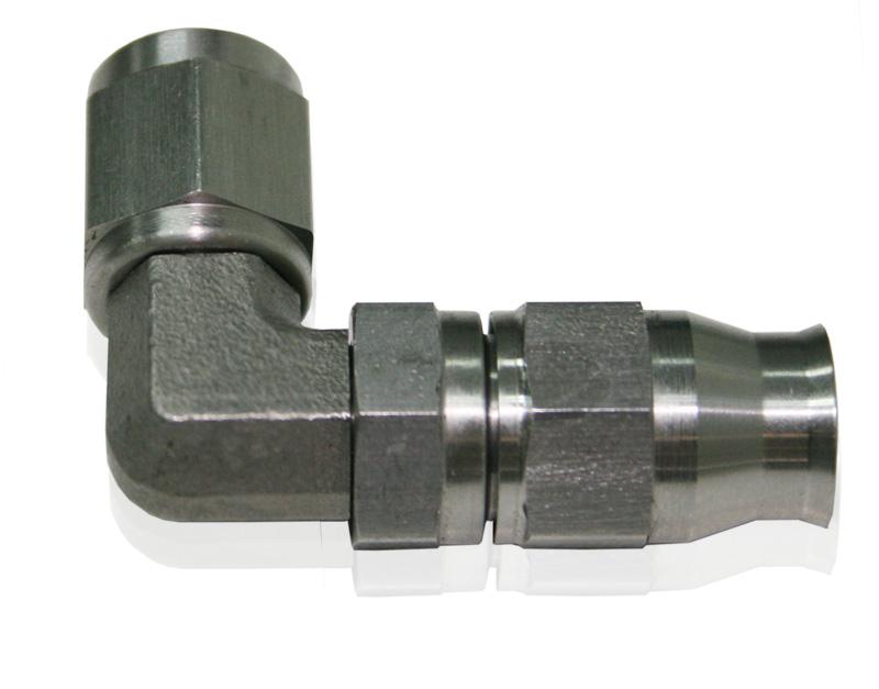 Aeroflow AF203-04 Ss 90 Deg Hose End -4AN Steel Full Swivel Suits Teflon AF203-04