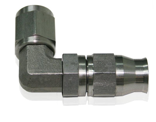 Aeroflow AF203-04 Ss 90 Deg Hose End -4AN Steel Full Swivel Suits Teflon AF203-04