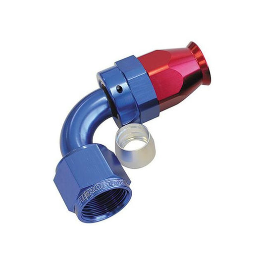Aeroflow AF203-10D Alloy 90 Deg Hose End -10AN Blue Full Swivel Suits Teflon AF203-10D
