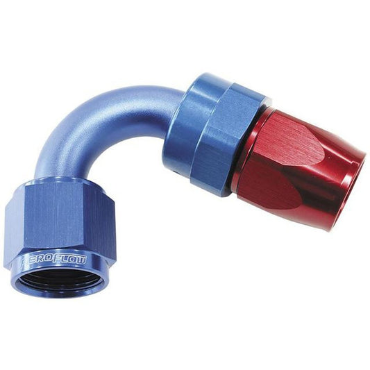 Aeroflow AF204-12D Alloy 120 Deg Hose End -12AN Blue Full Swivel Suits Teflon AF204-12D