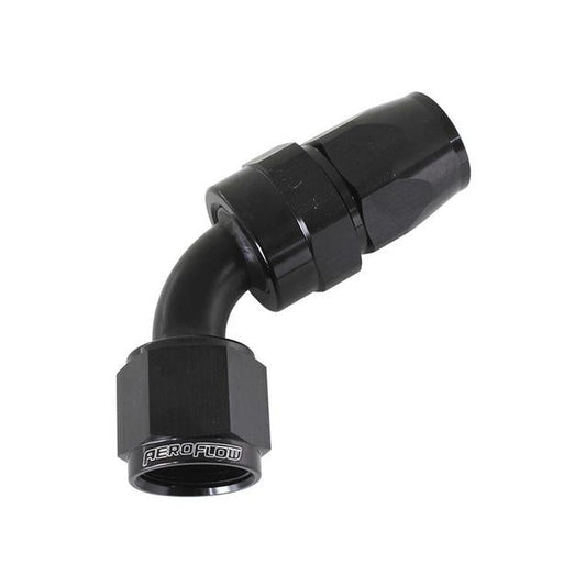 Aeroflow AF208-08DBLK Alloy 60 Deg Hose End -8AN Black Swivel Nut Suits Teflon AF208-08DBLK