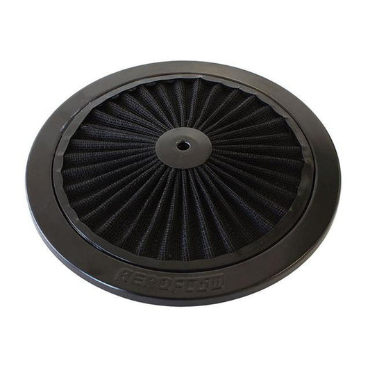 Aeroflow AF2251-0901 9" Black Full Flow Top Plate Black Cotton Hi Flow