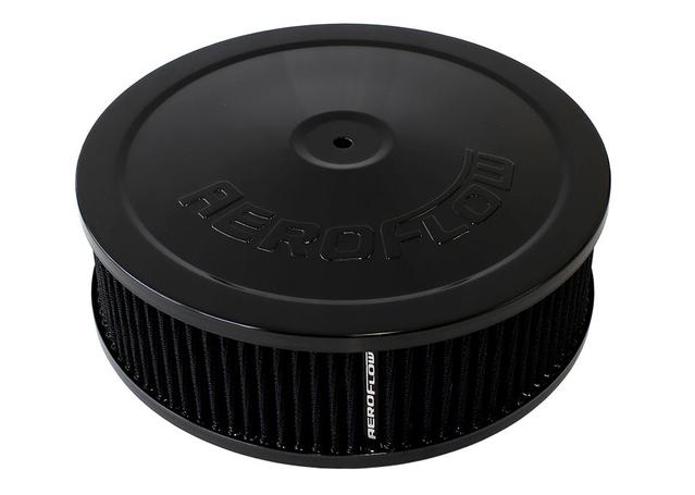 Aeroflow AF2251-1120 9" X 2-3/4" Air Cleaner Assy 5-1/8" Neck, Black, Cotton