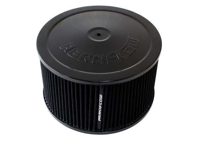 Aeroflow AF2251-1365 9" X 5" Air Cleaner Assembly 5-1/8" Neck, Black Lid, Cotton