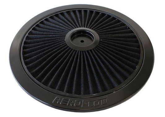 Aeroflow AF2251-1401 14" Black Full Flow Top Plate Black Cotton Hi Flow
