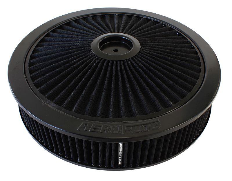 Aeroflow AF2251-3040 14" X 3" Full Flow Assembly 5-1/8" 1-1/8" Drop, Black