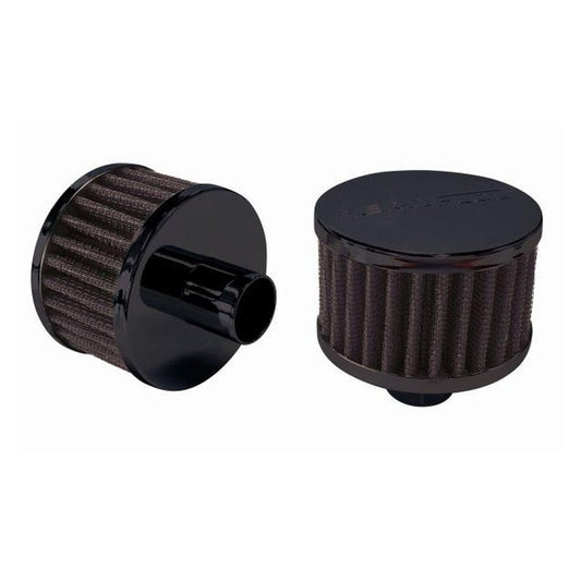 Aeroflow AF2271-1170 1" Push In Breather Filter 3" O.D,2" H, Black Top