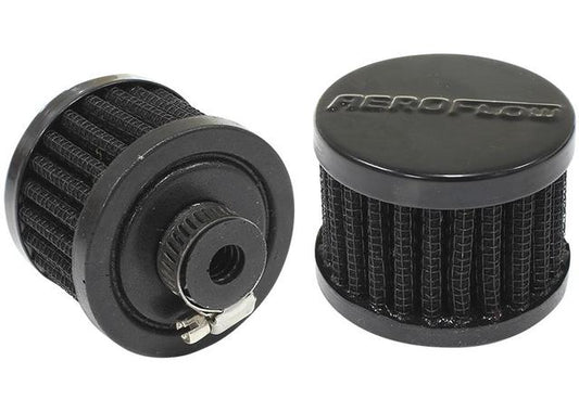 Aeroflow AF2271-1320 3/8" Univ Clamp On Filter 2" O.D,1-1/2" H, Black Top