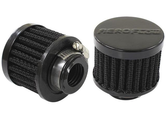 Aeroflow AF2271-1360 3/4" Univ Clamp On Filter 2" O.D,1-1/2" H,Black Top
