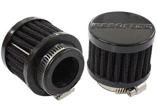 Aeroflow AF2271-1370 1" Univ Clamp On Filter 2" O.D,1-1/2" H, Black Top