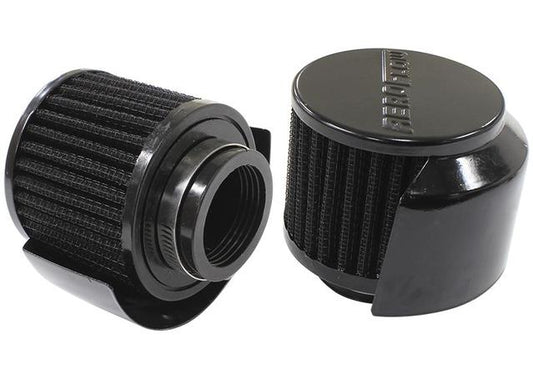 Aeroflow AF2271-1514 1-1/2" Breather Filter W/ Shield3" O.D,2-1/2" H, Black Top