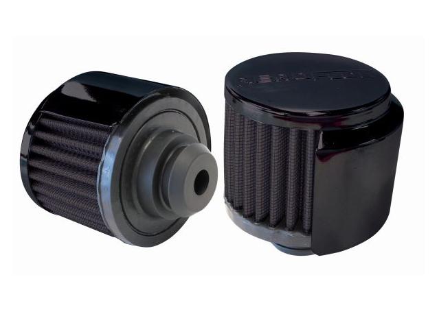 Aeroflow AF2271-1516 1-1/4" Push In Breather W/Shield 3" O.D,2-1/2" H, Black Top