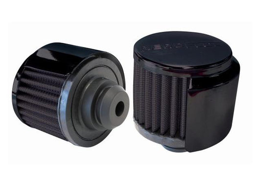 Aeroflow AF2271-1516 1-1/4" Push In Breather W/Shield 3" O.D,2-1/2" H, Black Top
