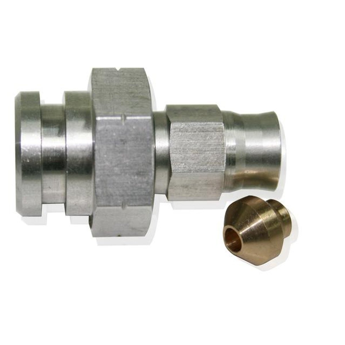 Aeroflow AF231-03 Female Inverted Flare 19mm Hexwith Ret Clip Recess M10 X 1.0