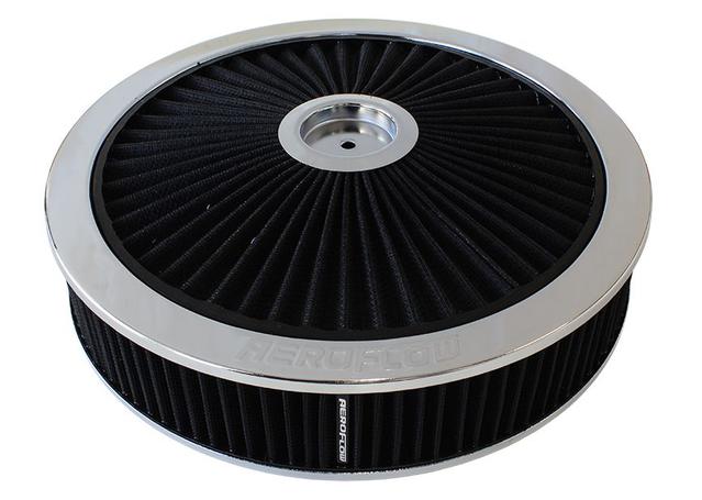 Aeroflow AF2851-3040 14" X 3" Full Flow Assembly 5-1/8" 1-1/8" Drop , Chrome,