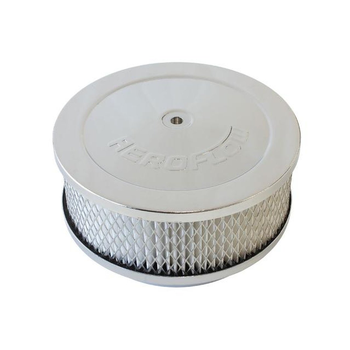 Aeroflow AF2856-1331 6-3/8 X 2-1/2 Air Cleaner Assy5-1/8" Neck, Chrome, Paper