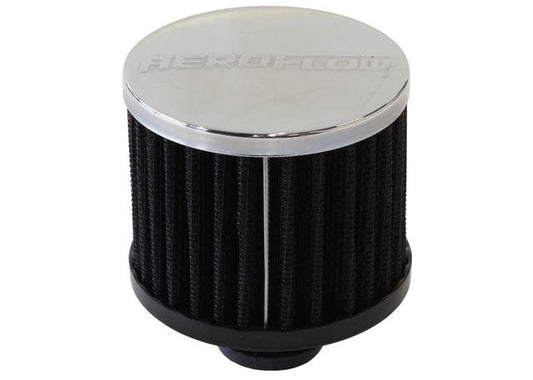 Aeroflow AF2871-1490 1-1/4" Push In Breather Filter3" OD, 2-1/2" High,Chrome Top