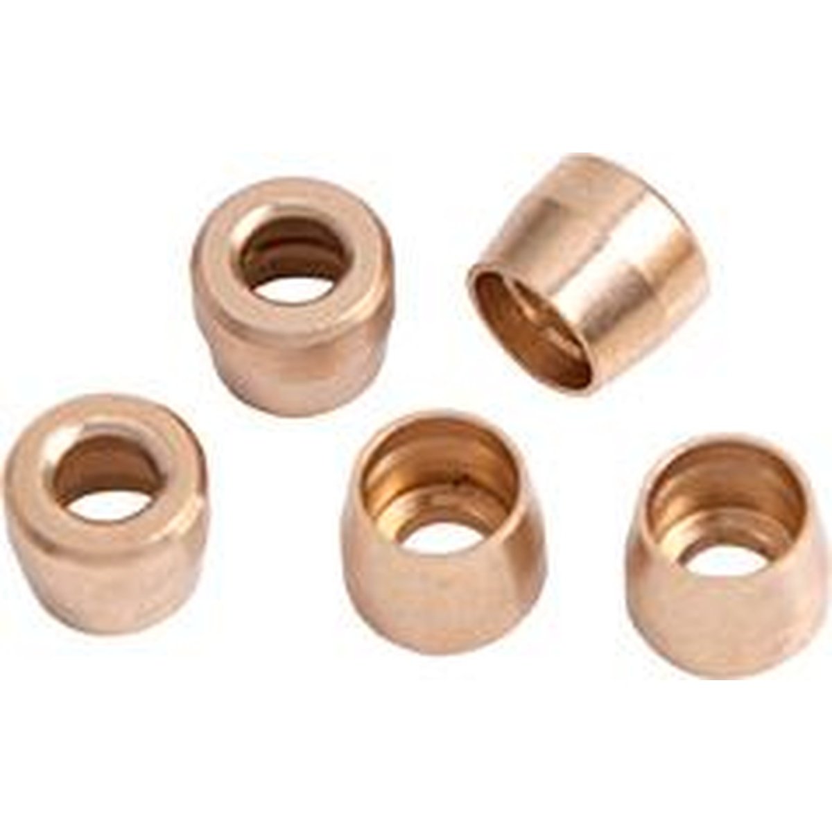 Aeroflow AF299-03 Teflon Brass Olive Insert -3Ansuit Teflon Hose End -3AN 5Pk AF299-03