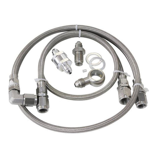 Aeroflow AF30-1000 Turbo Feed Oil Line Kit 30 Micron Filter Fits Ford BA-BF-FG