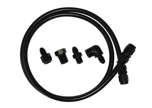 Aeroflow AF30-4004BLK -4AN X 4Ft Black Braided Line With Fittings Included