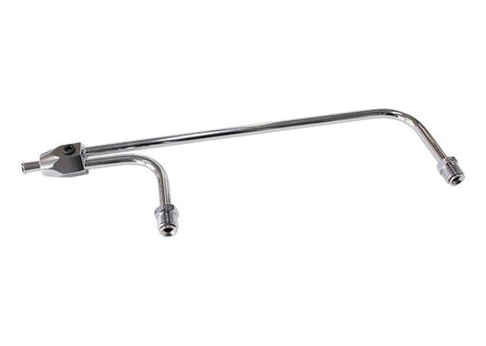 Aeroflow AF30-4150 Chrome Fuel Rail 9-5/16" Between Inlets Double Pumper 3/8"