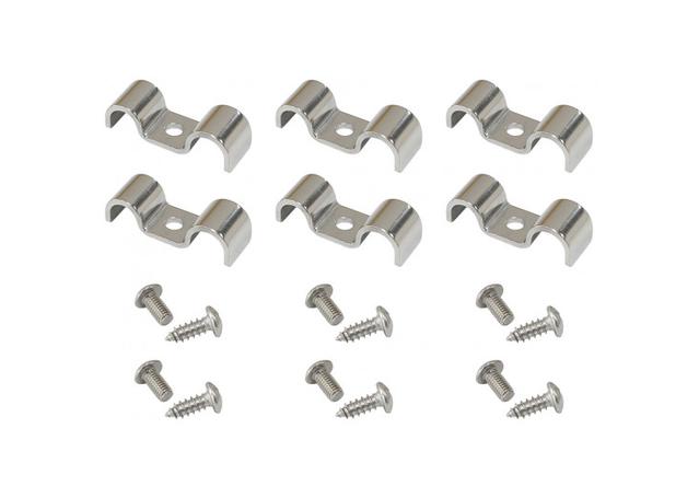 Aeroflow AF300-06-05 Dual Hardline Clamps 1 X 5/16"And 1 X 3/8" (Dual Sizes) 6Pk