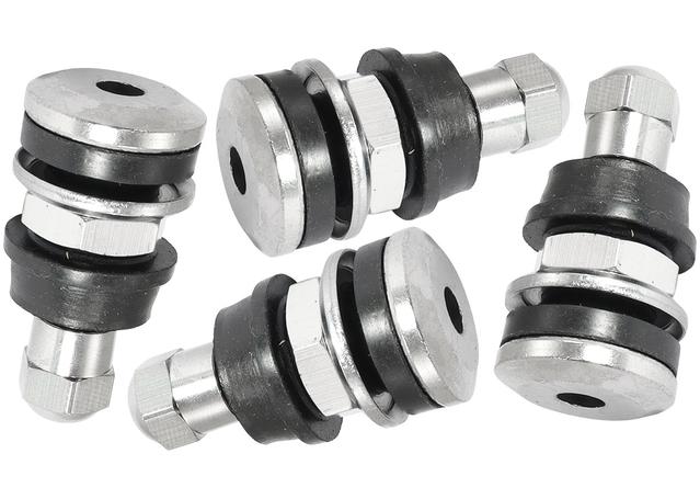 Aeroflow Bolt In Wheel Valve Stems Chrome 7/16" 5/8" Holes (4 Pack) AF3060-0000