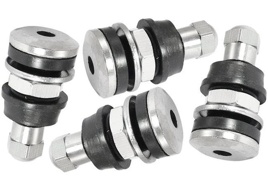 Aeroflow Bolt In Wheel Valve Stems Chrome 7/16" 5/8" Holes (4 Pack) AF3060-0000