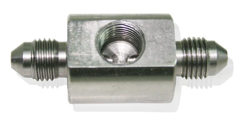 Aeroflow AF334-03 Stainless -3AN Union 1/8" Port Male To Male With 1/8"Npt Port