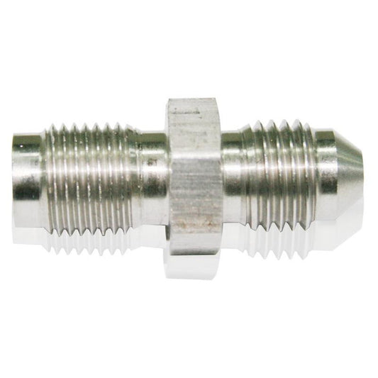 Aeroflow AF341-04 -4AN To Inverted 7/16 X 24 Stainless Male To Male