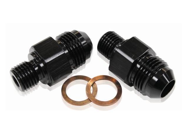 Aeroflow AF375-08BLK Trans Fitting -8 X 1/4 Black 1/4" Straight Npsm Fits Th400