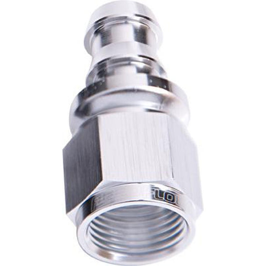 Aeroflow AF401-06S Straight Push Lock End -6AN Silver No Clamp Required AF401-06S