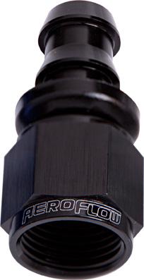 Aeroflow AF401-10BLK Straight Push Lock End -10AN Black No Clamp Required AF401-10BLK