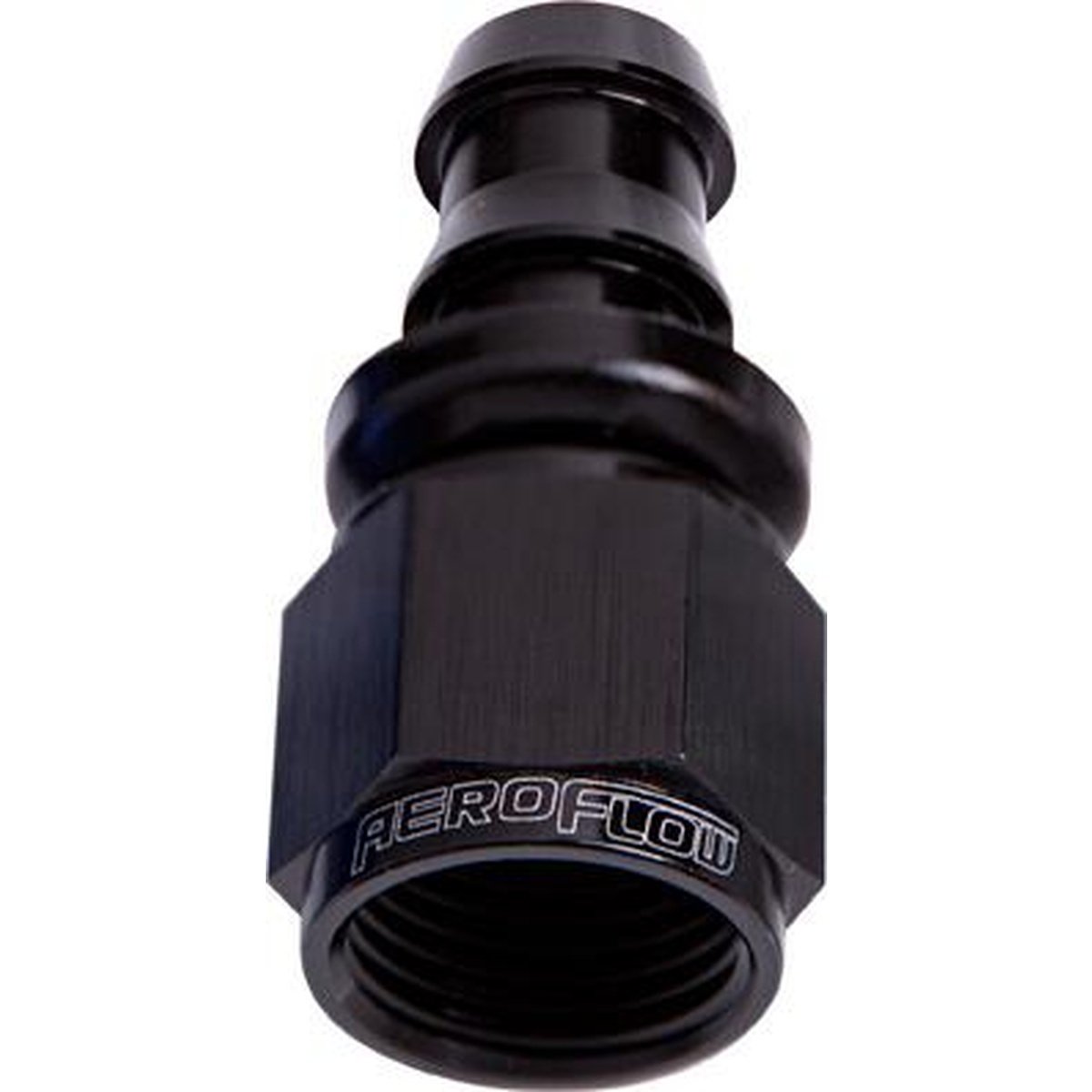 Aeroflow AF401-06BLK Straight Push Lock End -6AN Black No Clamp Required AF401-06BLK