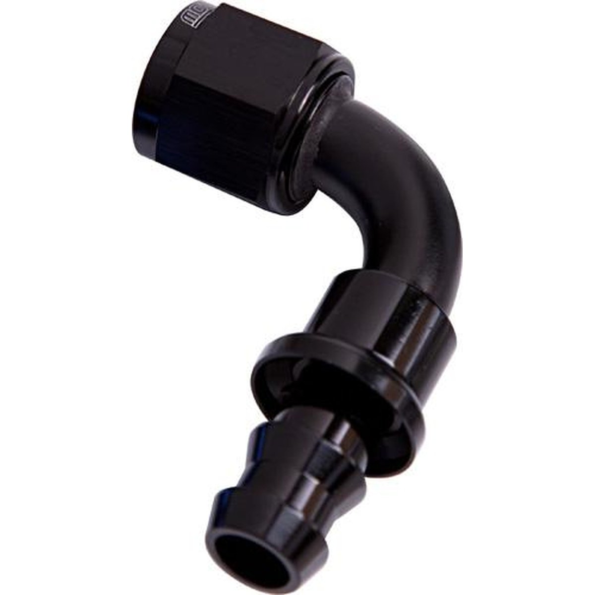 Aeroflow AF403-10BLK 90 Deg Push Lock End -10AN Black No Clamp Required AF403-10BLK