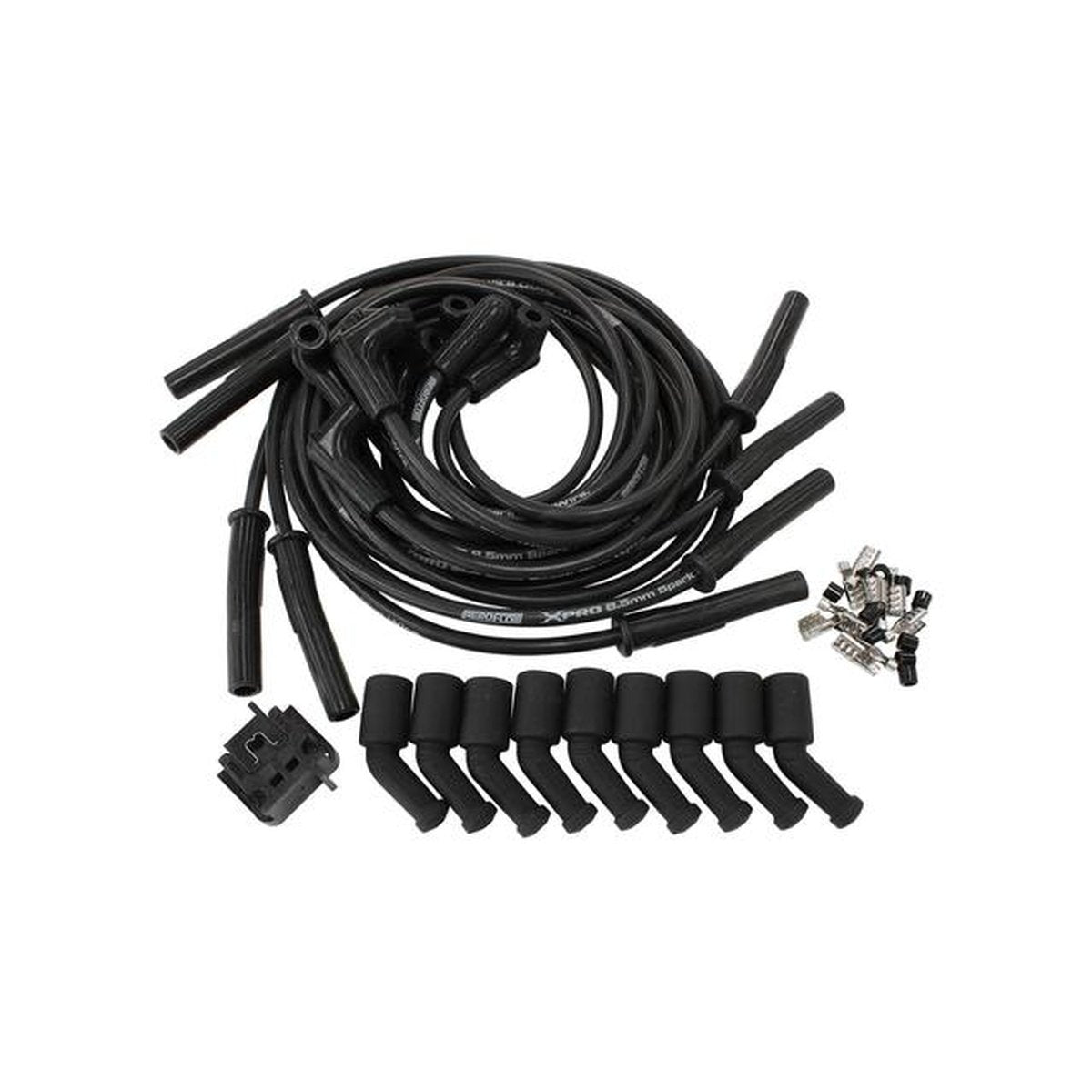 Aeroflow 8.5mm Universal Ignition Lead Set Black Suits GM LS