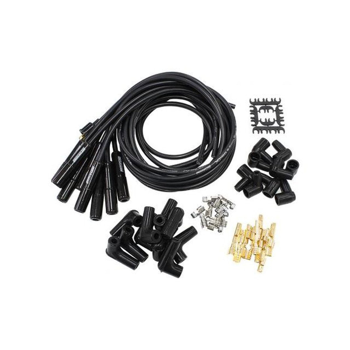 Aeroflow Xpro Ignition Lead Set Universal Black Straight Ceramic Boots AF4038-31193C