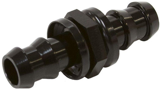 Aeroflow AF410-05BLK 8mm 5/16" Push Lock Barb Joiner Black 8mm Male To Male