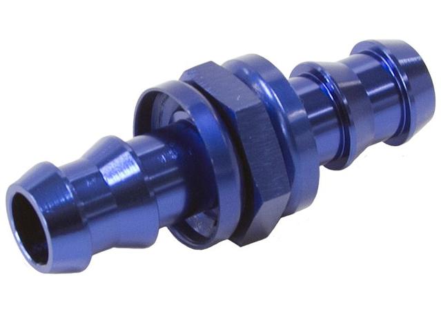 Aeroflow AF410-10-08 -8 To -10 Pushlock Barb Joiner Blue 1/2" To 5/8" Male To Male
