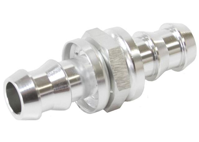 Aeroflow AF410-10-08S -8 To -10 Pushlock Barb Joiner Silver 1/2" To 5/8" Maletomale