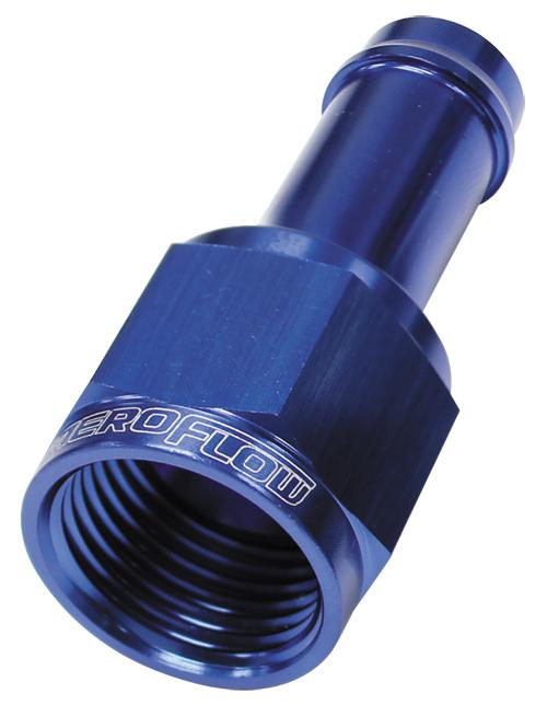 Aeroflow AF411-06 Female -6AN To 3/8" Barb Blue With Tube Nut
