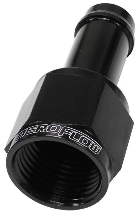 Aeroflow AF411-06BLK Female -6AN To 3/8" Barb Black With Tube Nut