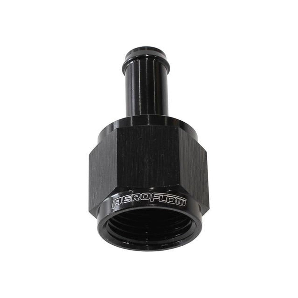 Aeroflow AF411-08-06BLK Female -8AN To 3/8" Barb Black With Tube Nut