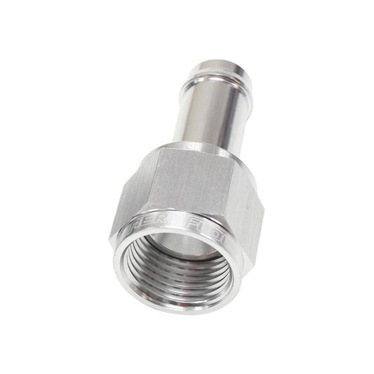 Aeroflow AF411-06S Female -6AN To 3/8" Barb Silver With Tube Nut