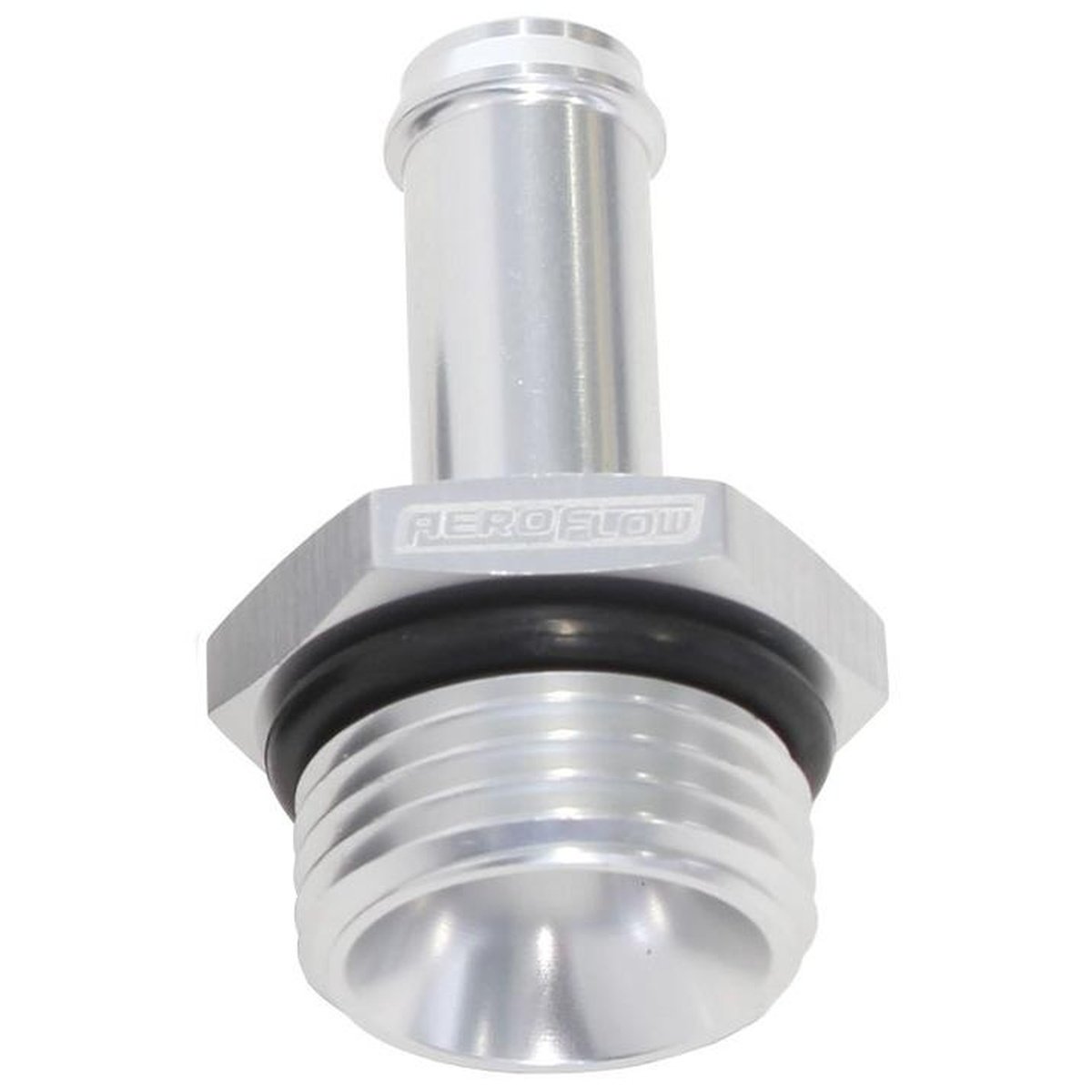 Aeroflow AF414-06-05S -6ORB To 5/16" Push On Barb Silver