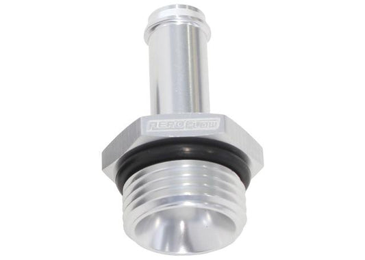 Aeroflow AF414-08-08S -8ORB To 1/2" Push On Barb Silver