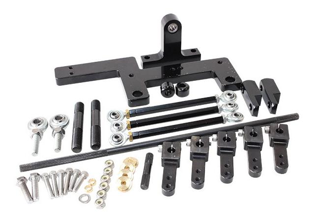 Aeroflow AF42-1070BLK 4150 Black 671 Series Carb Linkage Blower Kit