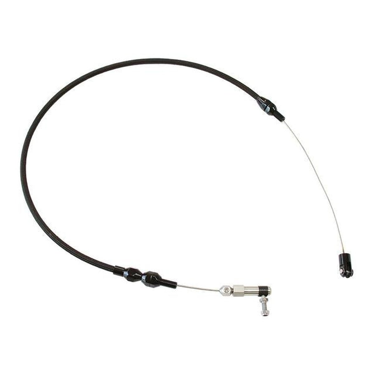 Aeroflow AF42-1102BLK Throttle Cable Stainless Steel 48" Long Black S/S