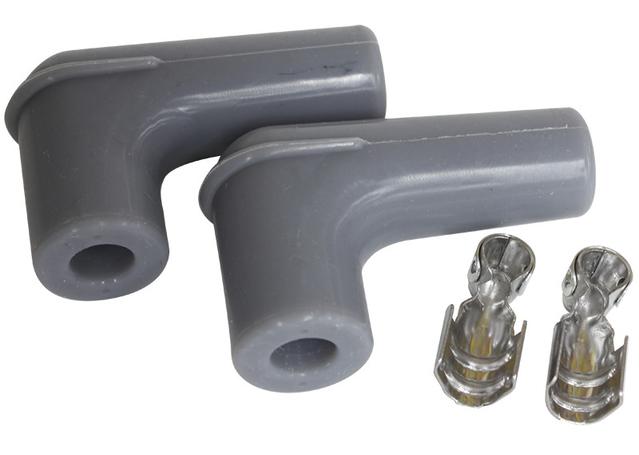 Aeroflow Spark Plug Boots & Terminals 90 Deg 2 Boots, Terminals Grey