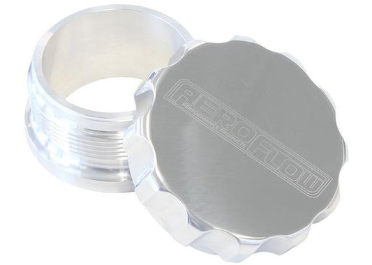 Aeroflow AF460-48P 3" Alum Weld Bung And Cap Raw Weld On / Polished Cap